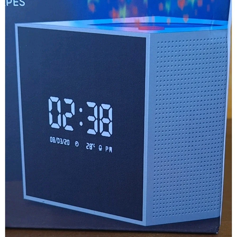Sharper Image Projection Alarm‎ Clock Soothing Sounds And Relaxing Visuals NIB